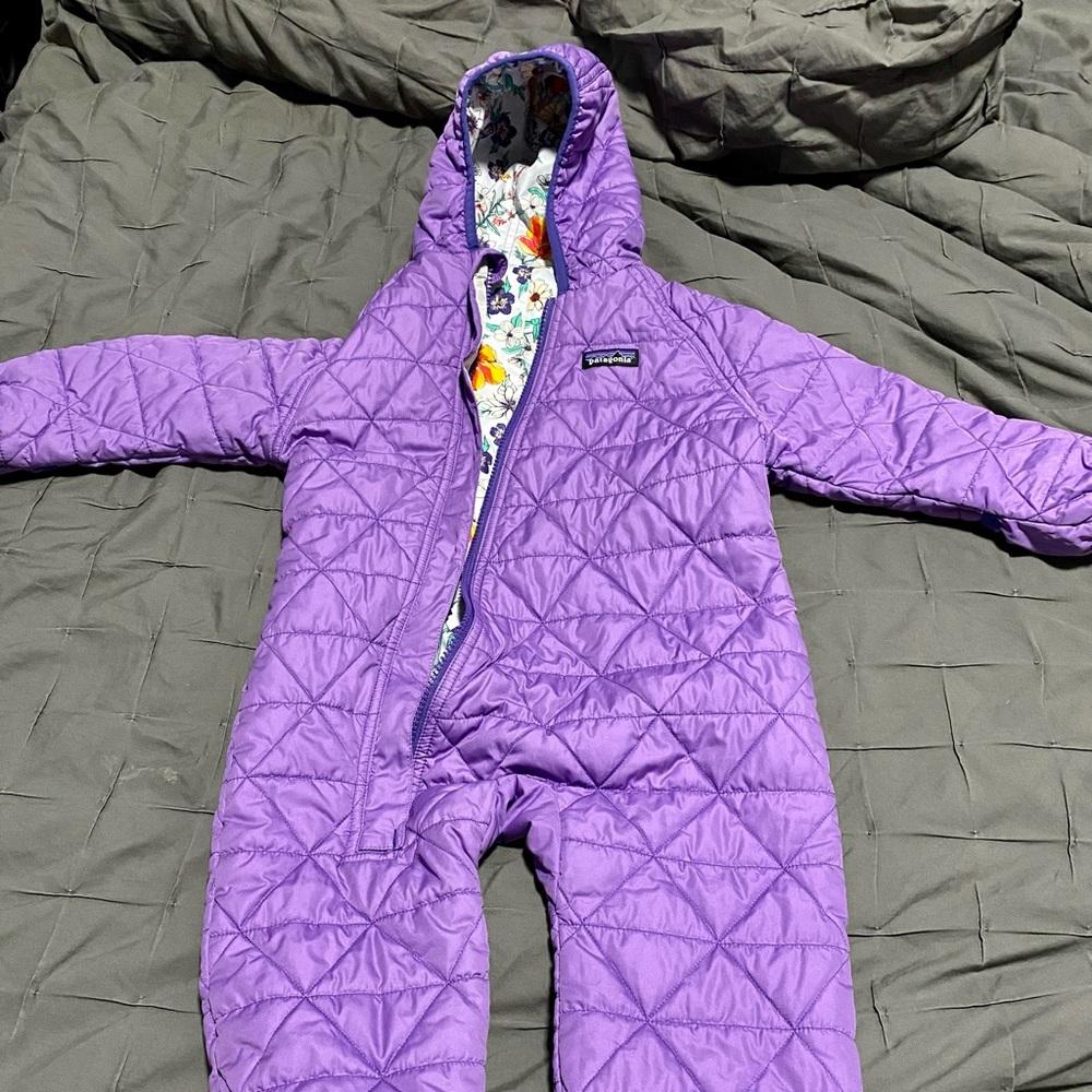 Patagonia down snowsuit/bunting